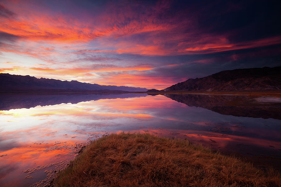 Owens Lake, California, Usa At Sunset Photograph by Mint Images - Art Wolfe