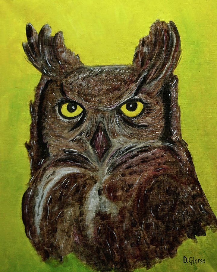 Owl Painting - Owl-1 by Dean Glorso
