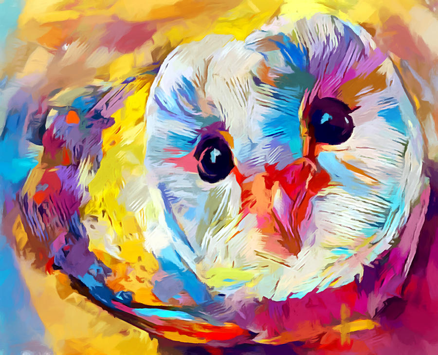 Owl 3 Painting by Chris Butler