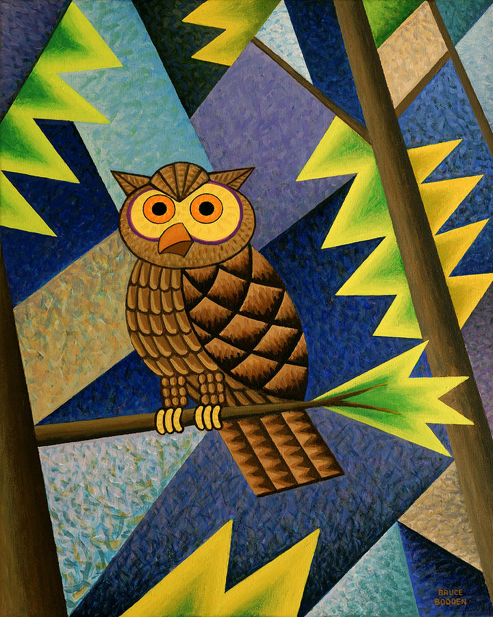 Owl Painting - Owl by Bruce Bodden