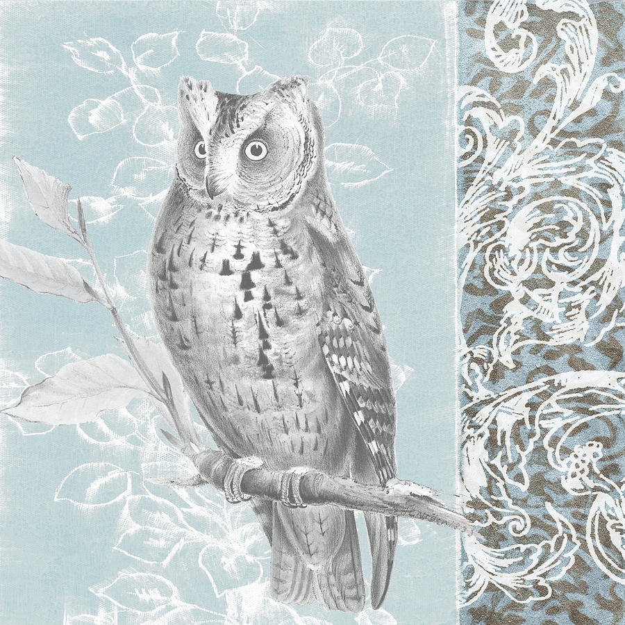 Animal Painting - Owl Filigree I by Studio W