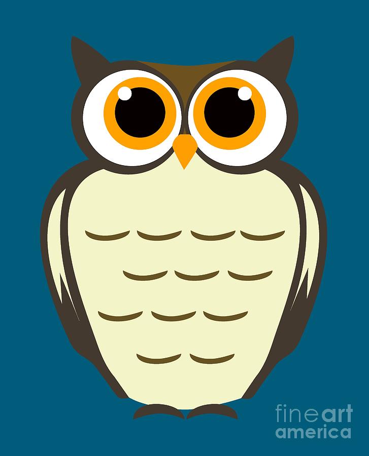 Owl Illustration Digital Art by David Millenheft