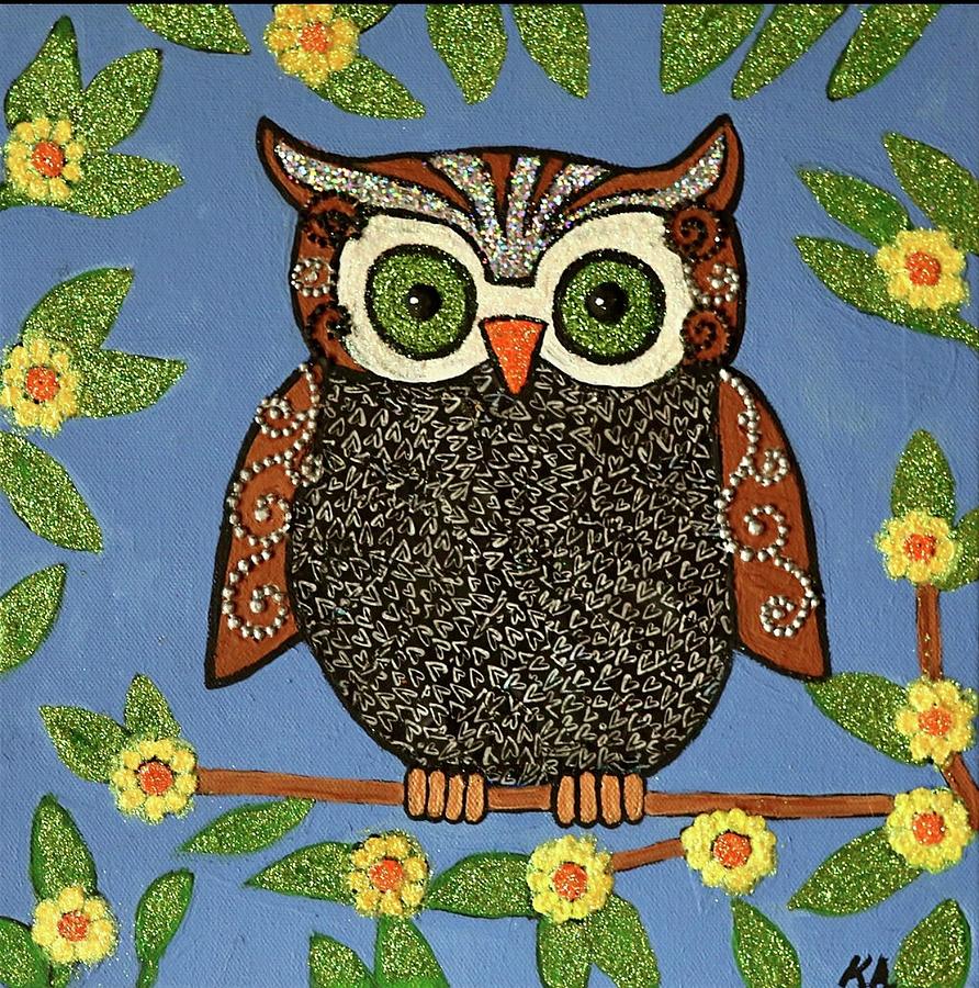 Owl Mixed Media by Kristi Argyle | Fine Art America