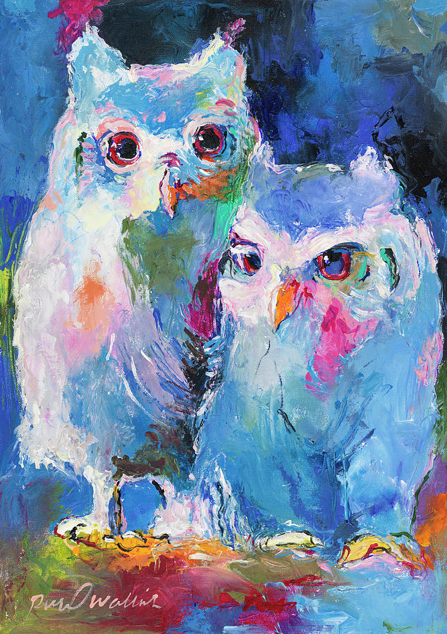Animal Painting - Owls by Richard Wallich