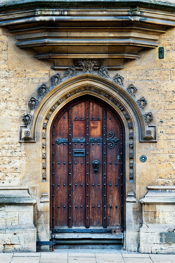 Oxford University Wooden Door Photograph by Tim Gainey