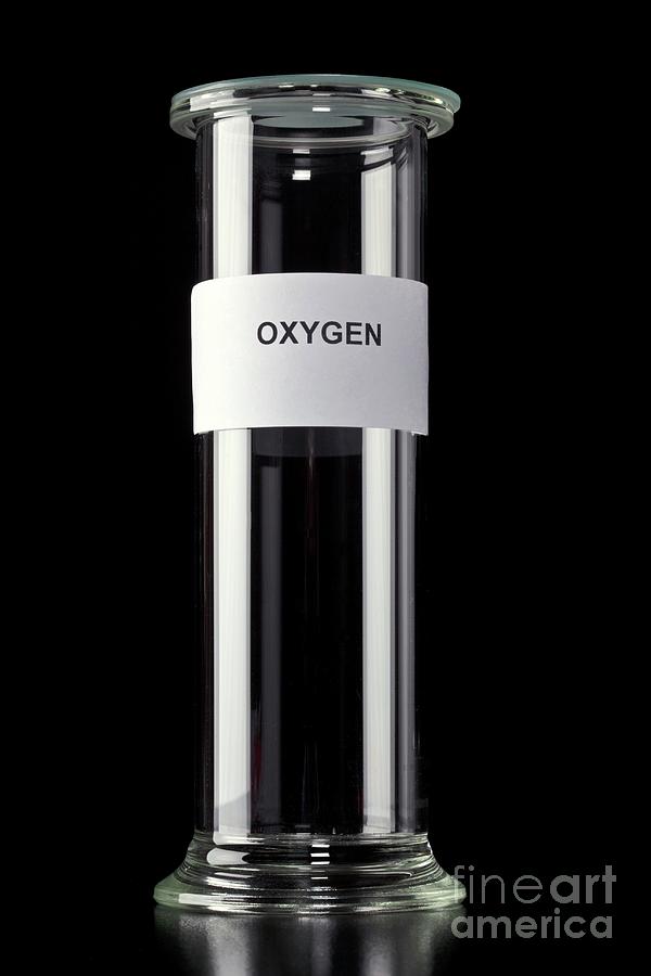 Oxygen Gas Jar Photograph by Martyn F. Chillmaid/science Photo Library