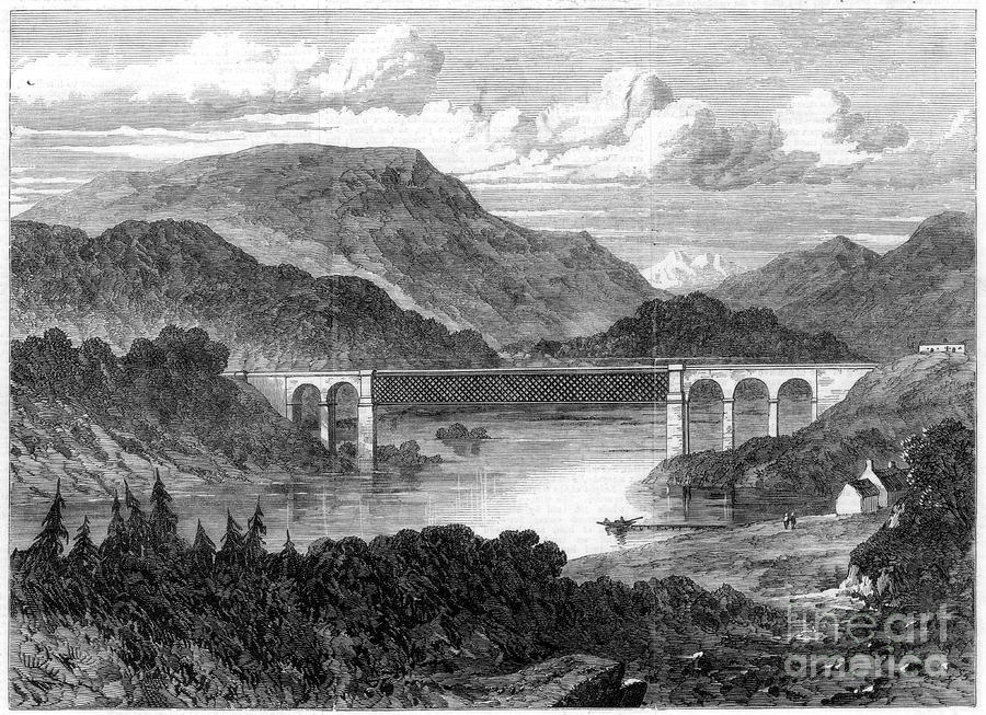 Oykel Viaduct, Sutherland Railway, 1866 Drawing by Print Collector