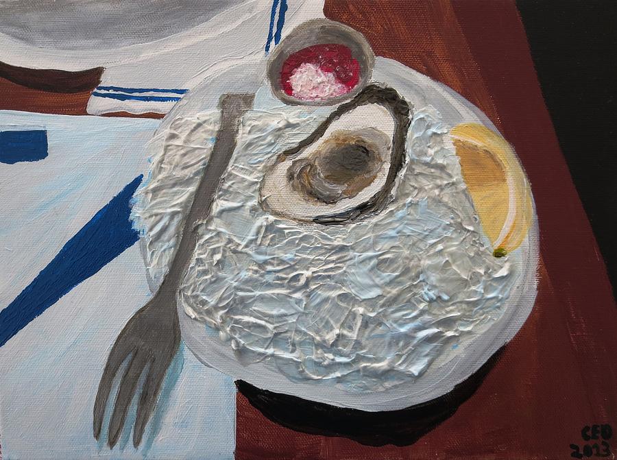 Oyster Time Painting by C E Dill