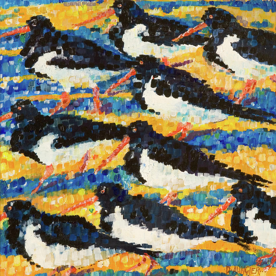 Oystercatcher Pattern Painting by Seeables Visual Arts