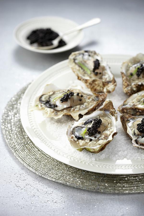 Oysters In Caviar Aspic By Georges Blanc Photograph by Nicoloso