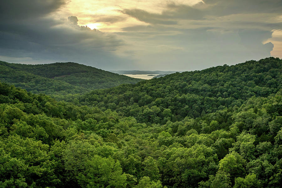 America Photograph - Ozark Mountain Landscape and Table Rock Lake by Gregory Ballos