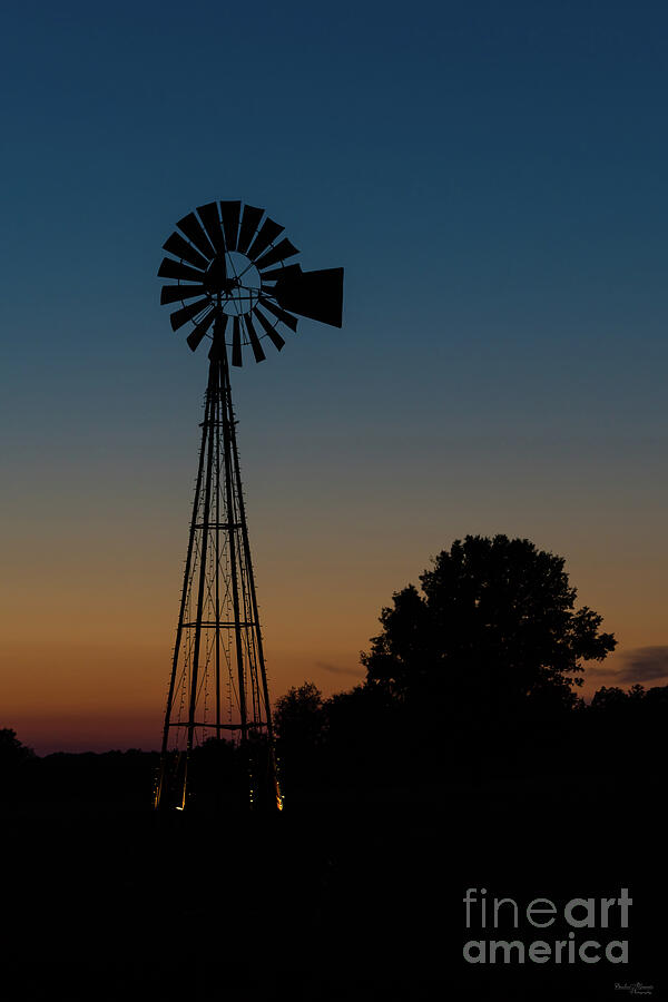 Ozark Sunset Windmill Photograph by Jennifer White