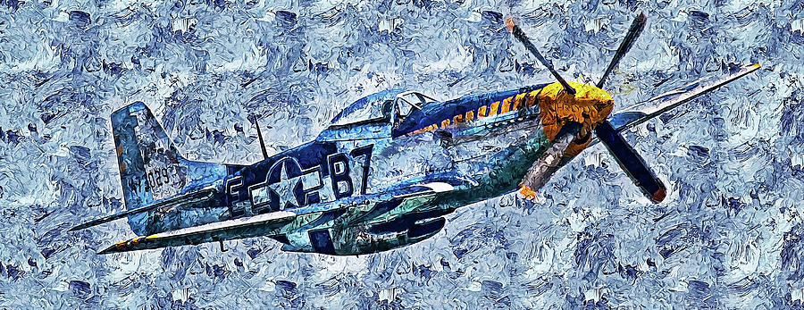 P-51 Mustang - 29 Painting by AM FineArtPrints