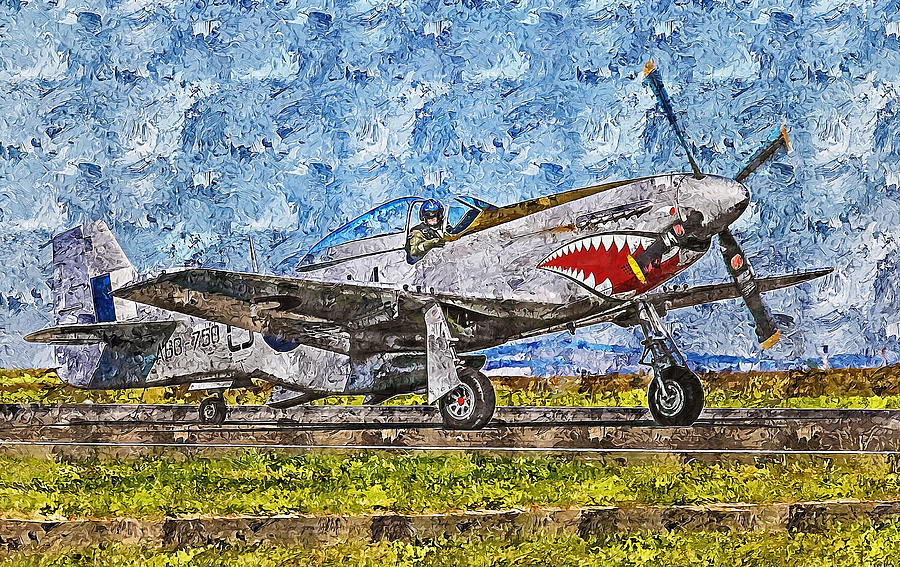 P-51 Mustang - 31 Painting by AM FineArtPrints