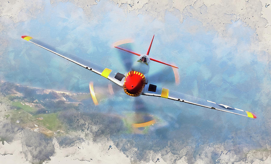 P-51 Mustang - 33 Painting by AM FineArtPrints