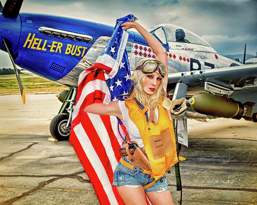 P-51 Mustang Salute Digital Art by Robert Alvarado - Pixels