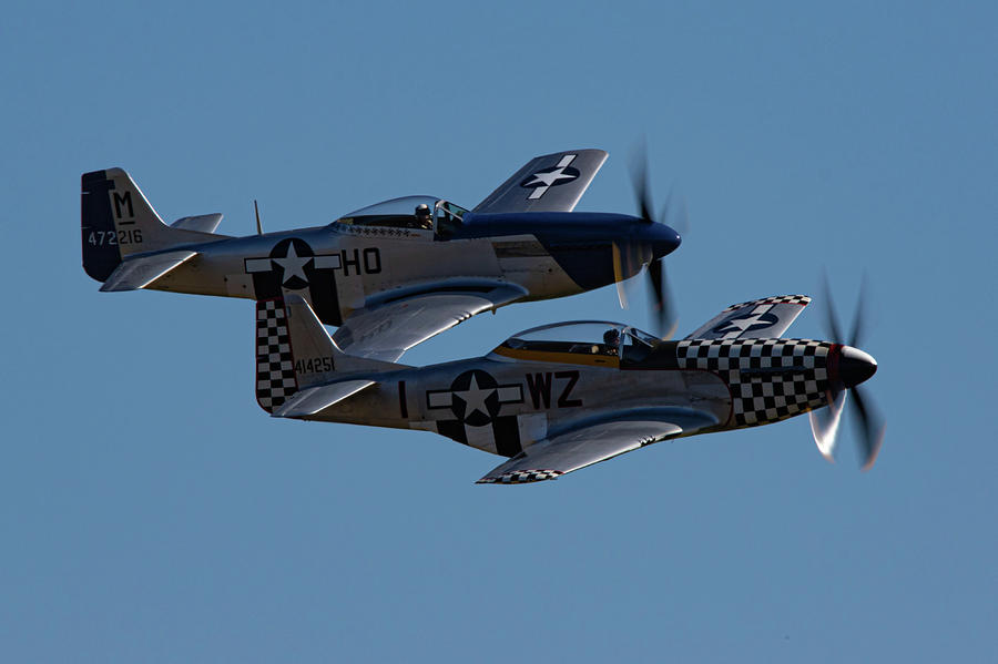 P-51 Mustangs Helen and Mary Photograph by Airpower Art