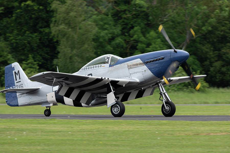 P-51D Mustang preparing for takeoff Photograph by Scott Lyons