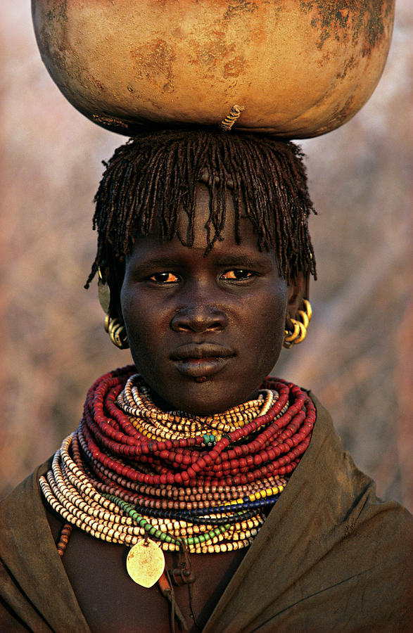 P101-5 Ethiopia, Murle Region. Portrait Photograph by Art Wolfe