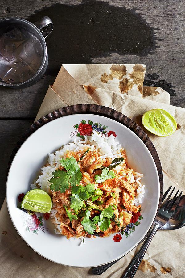 Pa-nang-moo pork Curry With Kaffir Limes And Coriander, Thailand ...