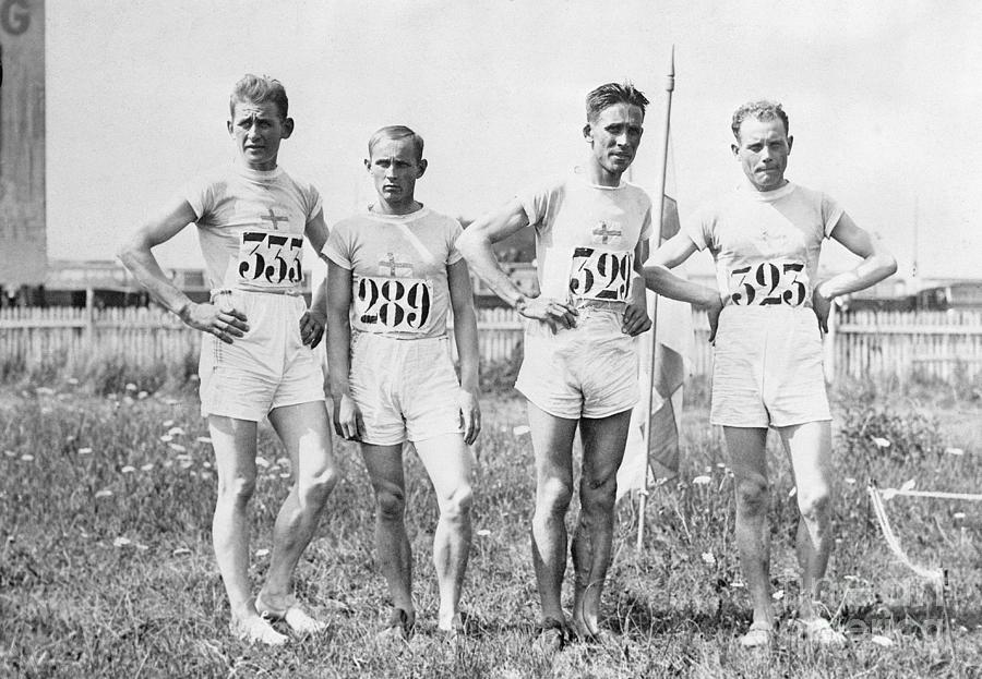 Paavo Nurmi And Olympic Teammates Photograph by Bettmann