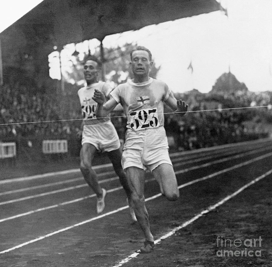 Paavo Nurmi Winning 5,000 Meter Race by Bettmann