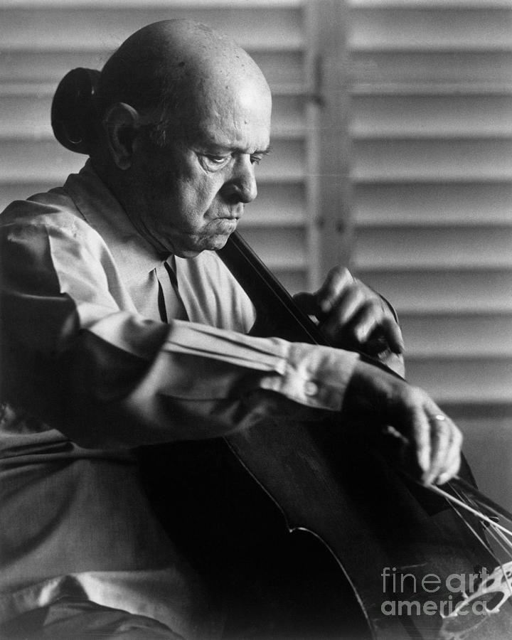Pablo Casals Playing The Cello Photograph by Bettmann