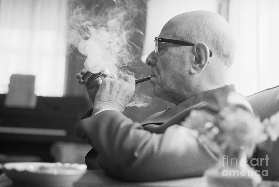 Pablo Casals Smoking Pipe Photograph by Bettmann