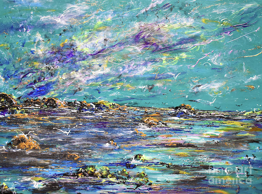 Pacific Coast Painting by Cheryle Gannaway