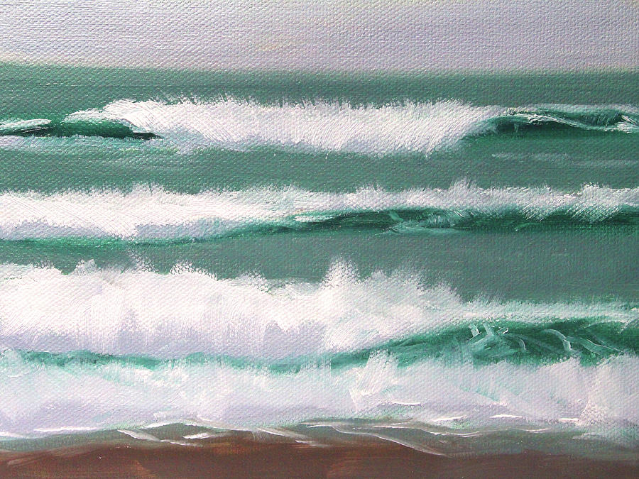 Pacific Coast Painting by Nancy Merkle