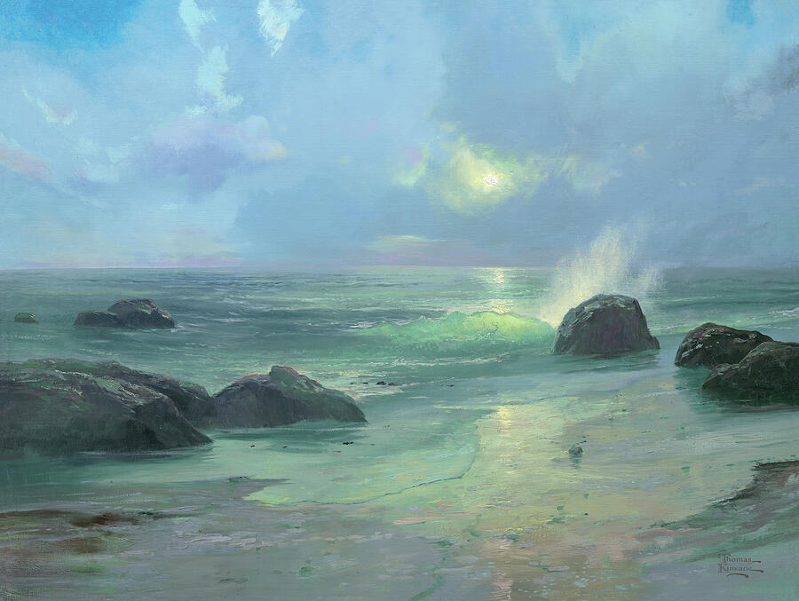 Pacific Nocturne Painting by Thomas Kinkade Pacific Nocturne Painting by Thomas Kinkade