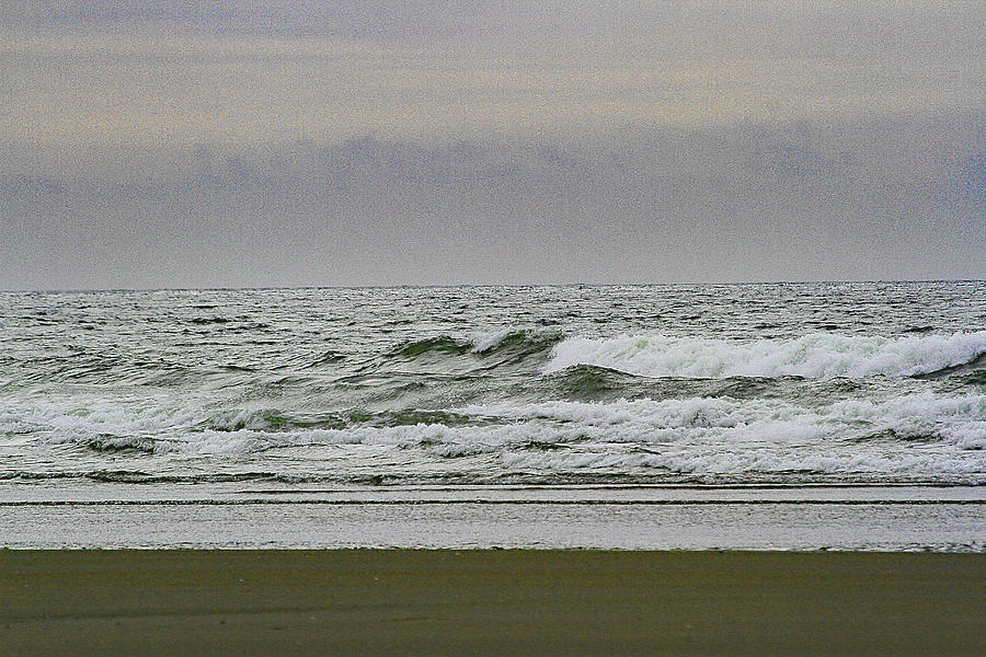 Pacific Ocean At Westport On A Foggy Day Digital Art by Tom Janca