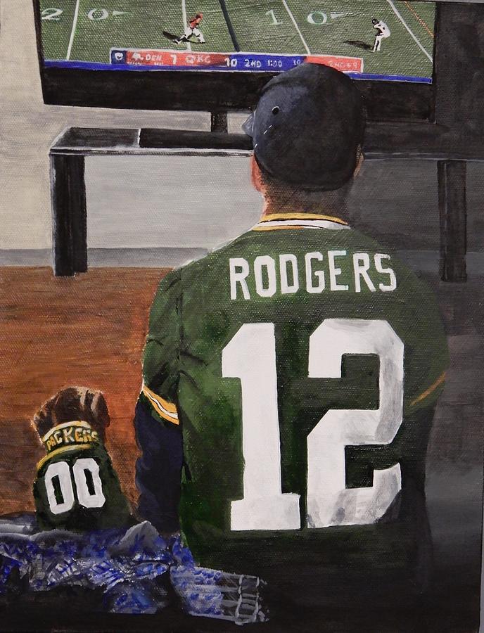 Packer Fans Painting by Betty-Anne McDonald