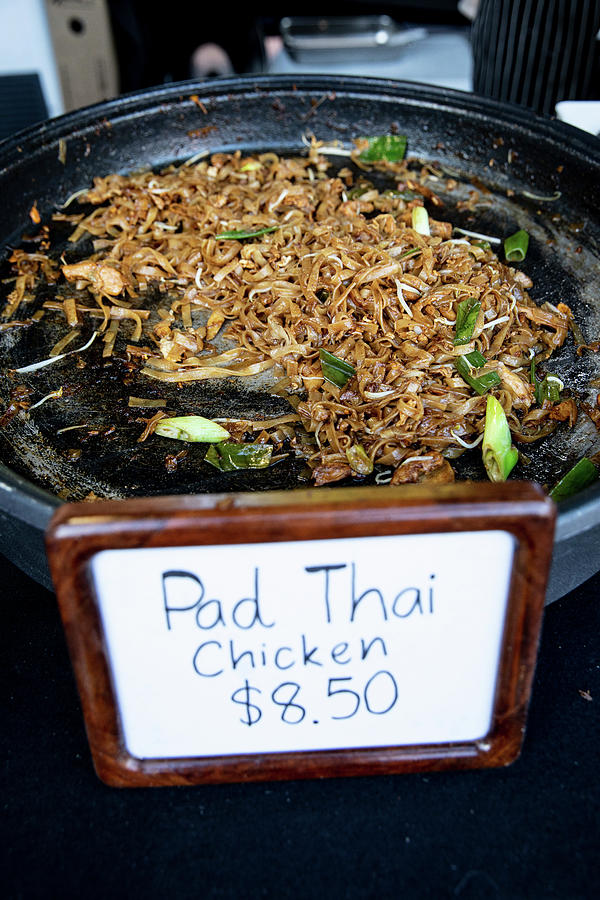 Pad Thai thai Noodle Dish At A Market Stall Photograph by Claudia Timmann