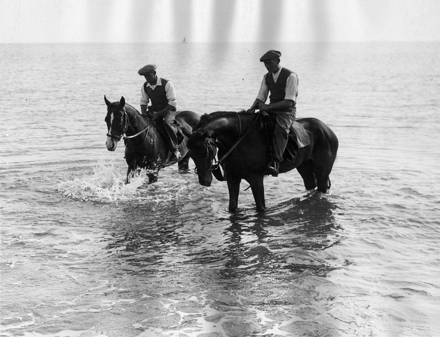 Paddling Racehorses Photograph by Davis