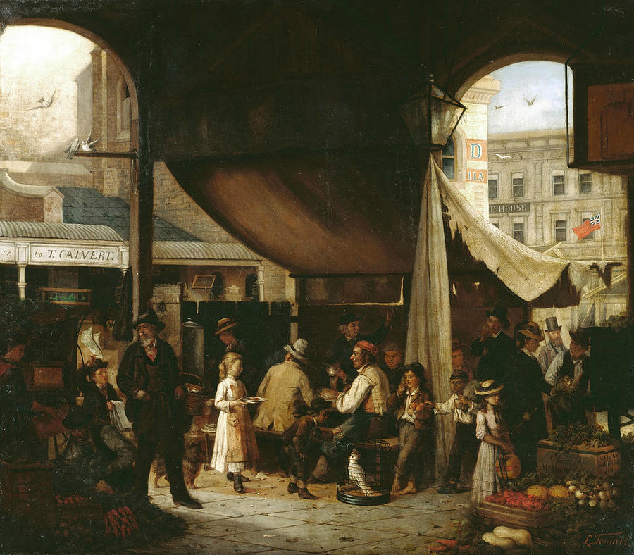 Paddys Market Painting by Louis Tannert
