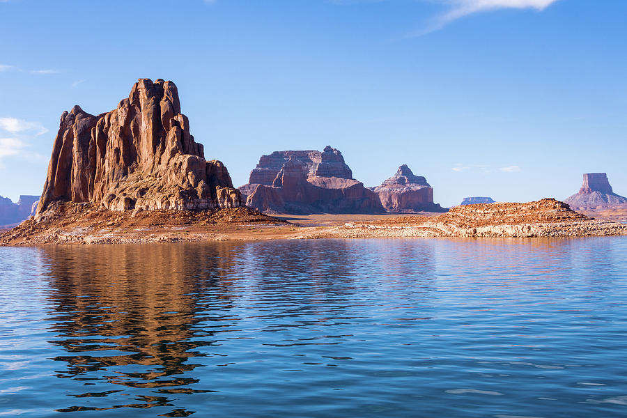 Padre Butte to Tower Butte - Lake Powell Photograph by Debra Martz