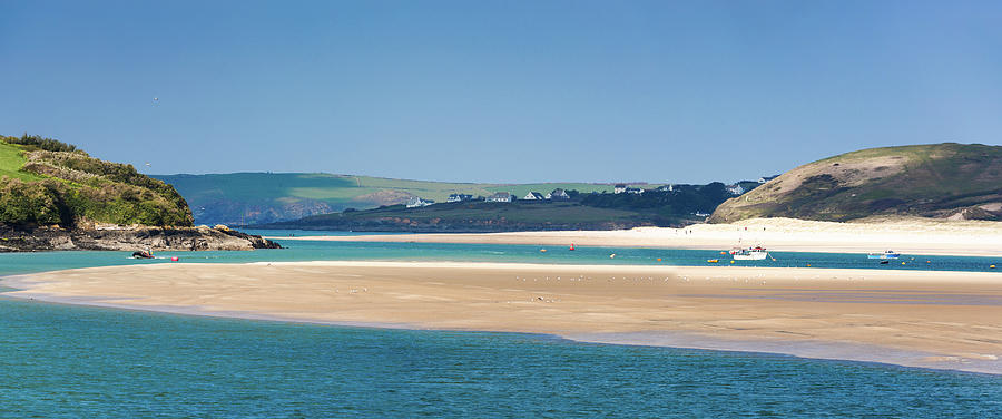 Padstow the View across to  Rock and Daymer Bay.Cornwall, England Photograph by Maggie Mccall