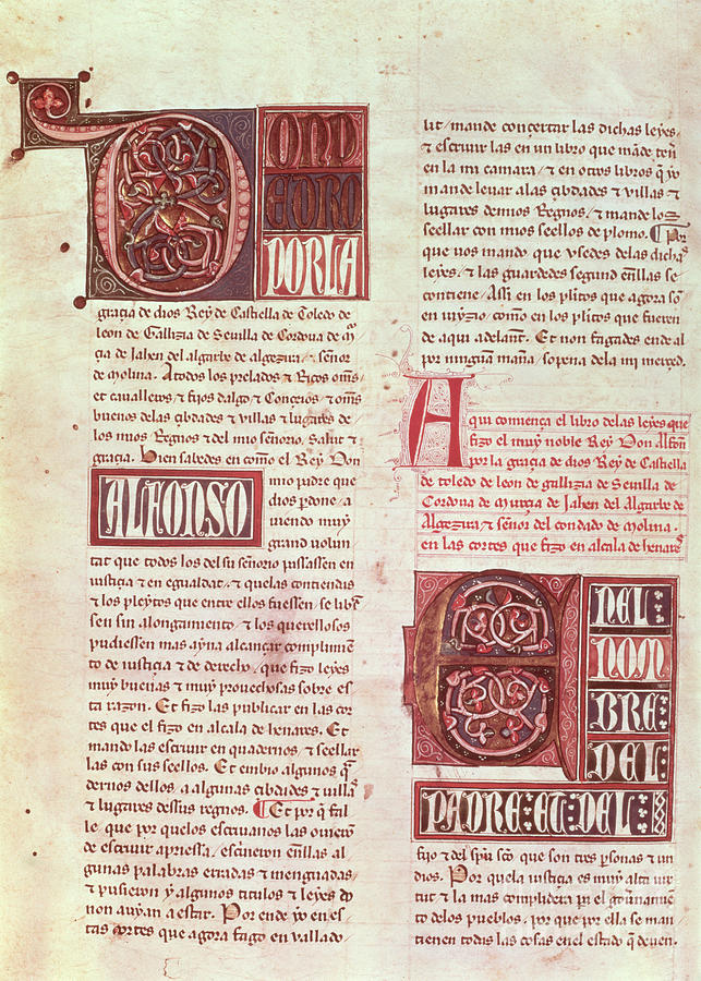 Page From The Ordinances Of Alcala, Incorporating The Laws Proposed By