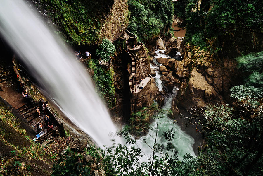 Nature Photograph - Pailon Del Diablo Waterfall in Ecuador by Kamran Ali
