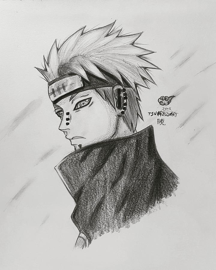 Here's a little sketch of my first attempt on drawing Pain (Nagato Uzumaki)  | Naruto Amino