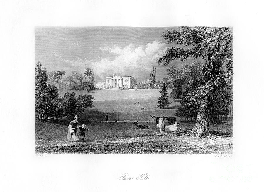 Pains Hill, Surrey, 19th Century.artist Drawing by Print Collector