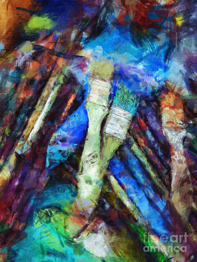 Paintbrushes Digital Art - Paint Brushes by Phil Perkins Paintbrushes Digital Art - Paint Brushes by Phil Perkins