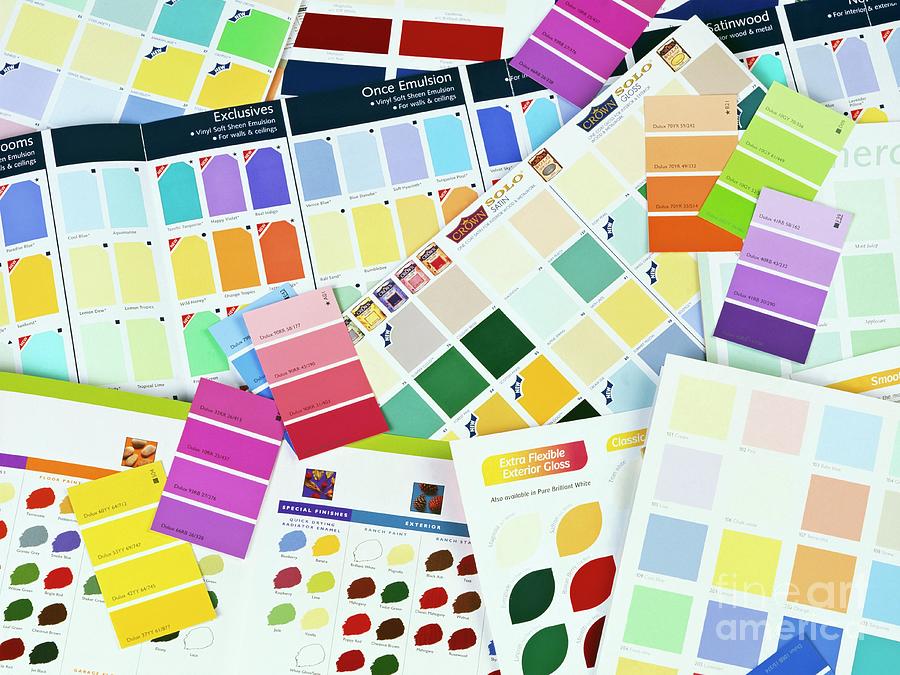 Paint Colour Charts Photograph by Martyn F. Chillmaid/science Photo Library