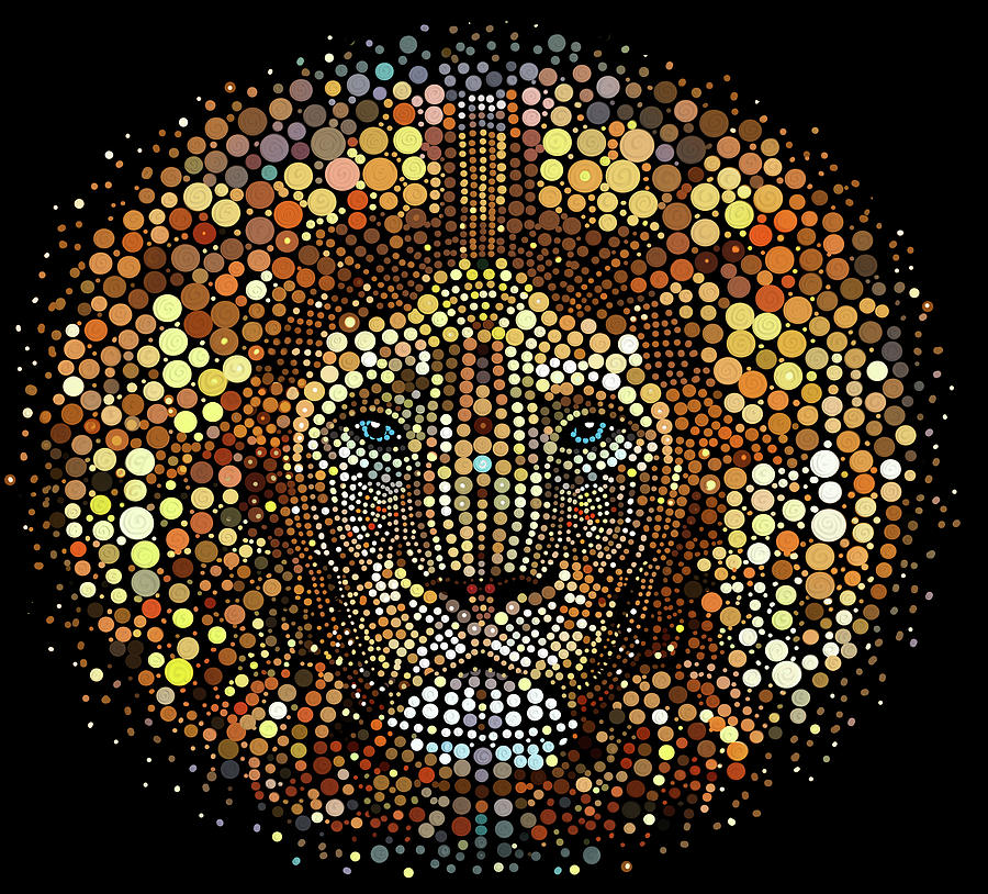 Lion Digital Art - Paint Dawb Lion by Ali Chris