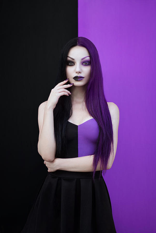 Portrait Photograph - Paint It Black ... And Purple by Bobby Kostadinov