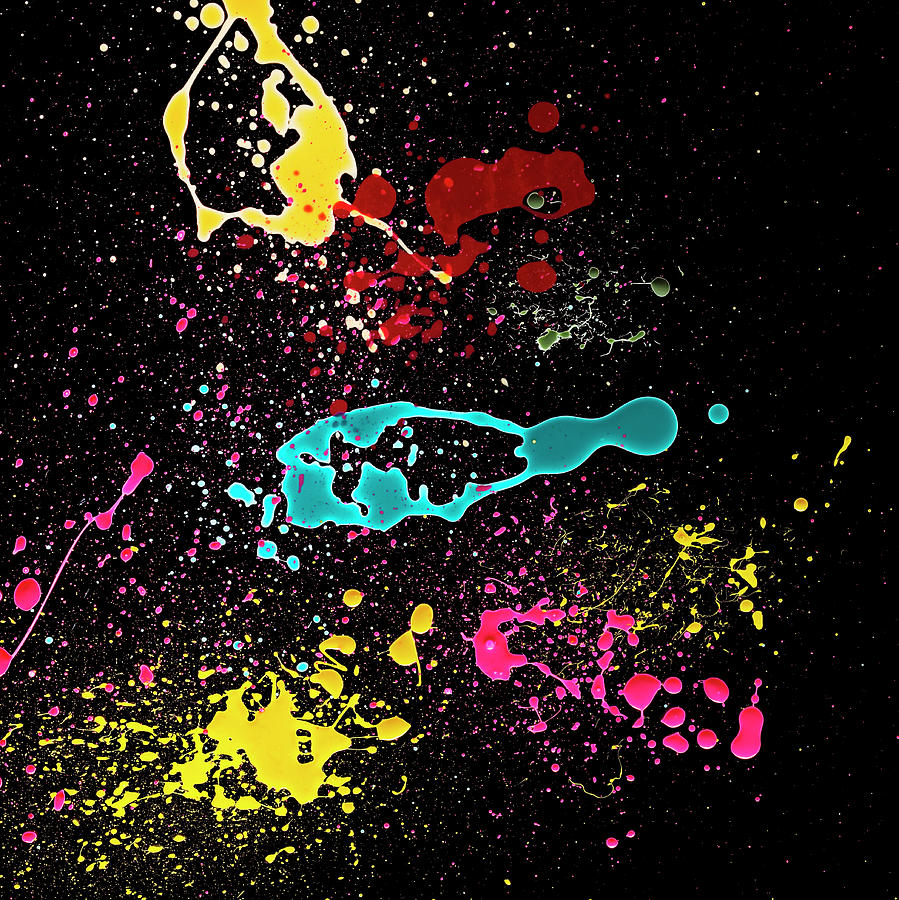 Paint On Black Background Photograph by Monica Rodriguez