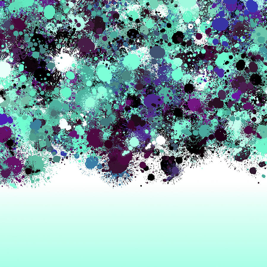 Paint Splatter On Gradient Pattern tpb Digital Art By Gxp Design
