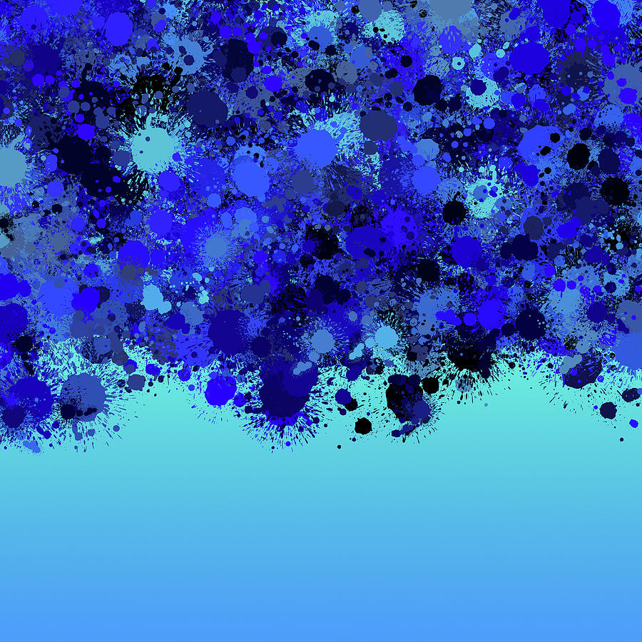 Paint Splatter On Gradient Pattern Bl Digital Art By Gxp Design