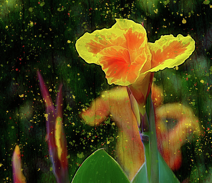 Lily Photograph - Paint Splattered Lily by Debra Martz